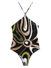 Pucci Marmo-print Swimsuit In Black