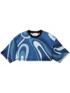 Pucci Marmo-print T-shirt In Blue