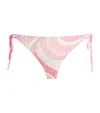 Pucci Marmo Print Tie-side Bikini Briefs In Pink