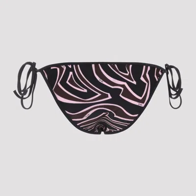 Pucci Marmo Print Tie-side Bikini Bottom In Black