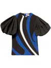 Pucci Marmo-print Top In Black