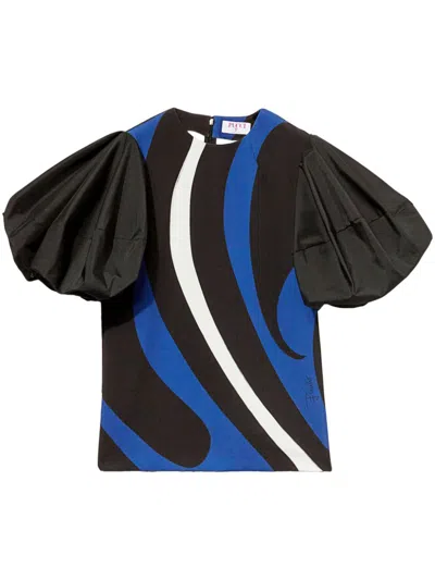 Pucci Marmo-print Top In Black