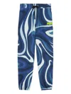 Pucci Marmo-print Track Pants In Blue