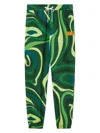 Pucci Marmo-print Track Pants In Green