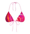Pucci Marmo Print Triangle Bikini Top