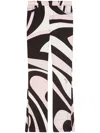 Pucci Marmo-print Trousers In Black