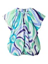 Pucci Marmo-print Voluminous Top In Multi