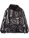 Pucci Marmo-print Windbreaker In Black