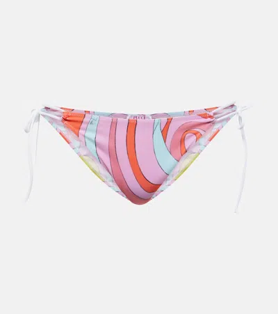 Pucci Marmo Printed Bikini Bottoms In Multicoloured