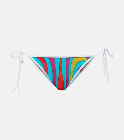 Pucci Marmo Printed Bikini Bottoms In Multicoloured