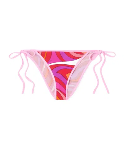 Pucci Marmo Printed Bikini Briefs In Pink