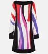 Pucci White And Red Pattern Mini Dress In Multicoloured