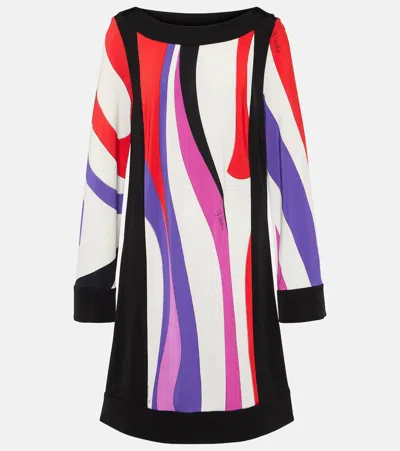 Pucci Marmo-printed Minidress In Multicoloured