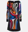 Pucci Marmo Printed Shift Dress In Multicoloured