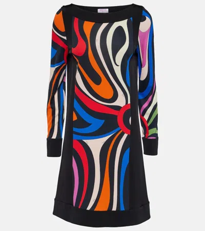 Pucci Marmo Printed Shift Dress In Multicoloured