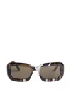 Pucci Marmo Rectangular Sunglasses In Brown