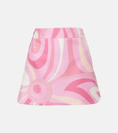 Pucci Marmo Silk Miniskirt