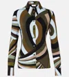 Pucci Iride Print Long-sleeved Shirt In Multi