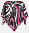 Pucci Marmo And Pesci Print Kaftan Top In Black