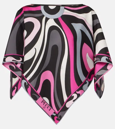PUCCI MARMO SILK TWILL BLOUSE