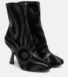 Pucci Marmo Suede And Leather Ankle Boots In Black