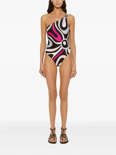 Pucci Marmo Swimsuit In Black