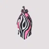 Pucci Marmo-printed Halterneck Top In Nero Fuxia