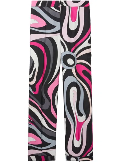 Pucci Marmo Trousers In Black