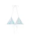 Pucci Printed Triangle Bikini Top In Blue