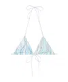 Pucci Printed Triangle Bikini Top In Blue
