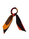 Pucci Marmo-print Bow Scrunchie In Multi