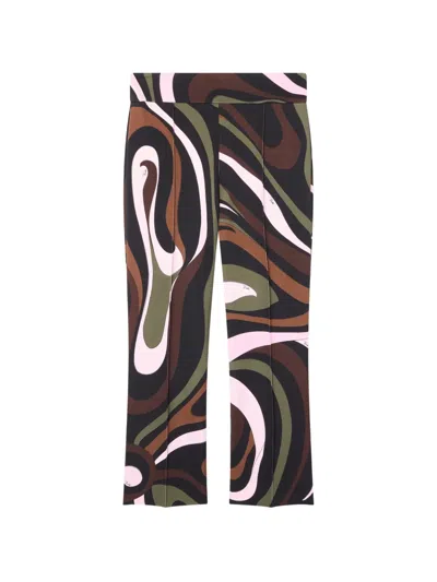 Pucci Marmo-print Capri Pants In Multi