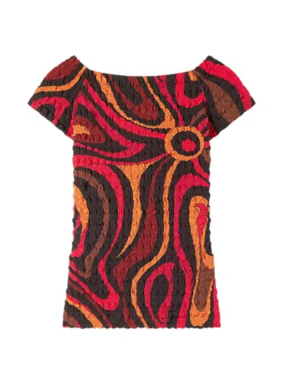 Pucci Marmo-print Shibori Top In Multi