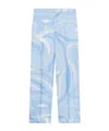 Pucci Marmo-print Silk Pants In Multi