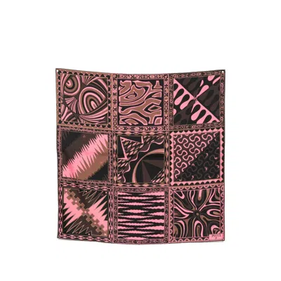 Pucci Marmo-print Silk Scarf In Brown