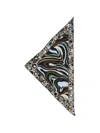 Pucci Silk Scarf Triangle Shape Geometric Pattern In Multi