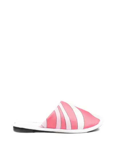 Pucci Marmo-print Slippers In Pink