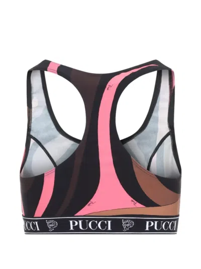 Pucci Marmo-print Sports Top In Multi