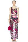 Pucci Long Dress Woman In Multi