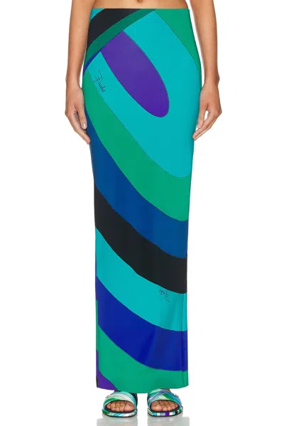 Pucci Maxi Skirt In Green