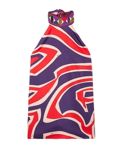 Pucci Maze Print Sleeveless Top In Multi
