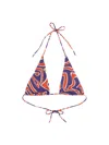 Pucci Maze Print Triangle Bikini Top In Multi