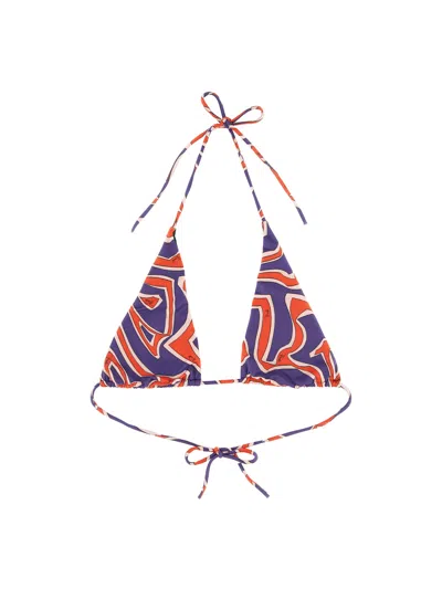 PUCCI MAZE PRINT TRIANGLE BIKINI TOP
