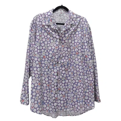Pre-owned Pucci Mens Emilio  Printed Button Down Shirt In Gray