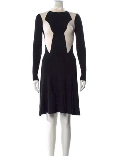 Pre-owned Pucci Merino Wool Knee-length Dress In Black