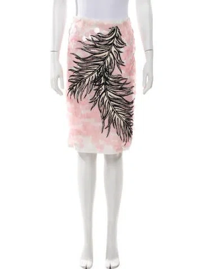Pre-owned Pucci Mesh Knee-length Skirt W/ Tags In Pink