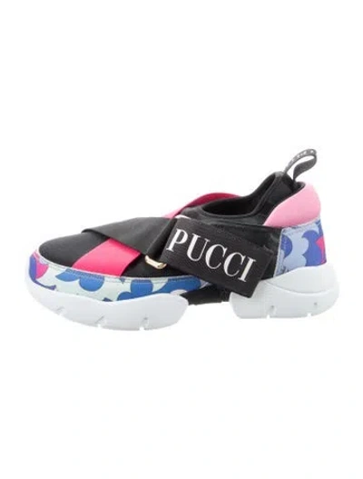 Pre-owned Pucci Mesh Printed Sneakers In Pink