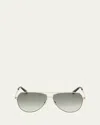 Pucci Metal Aviator Sunglasses In Gray
