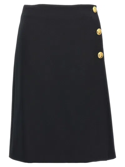 Pucci Mid-rise Wrap Skirt In Black