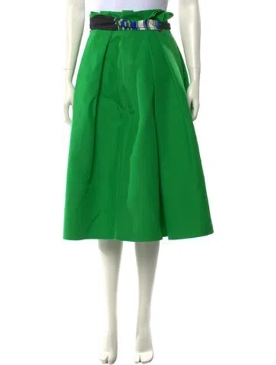 Pre-owned Pucci Midi Length Skirt In Green